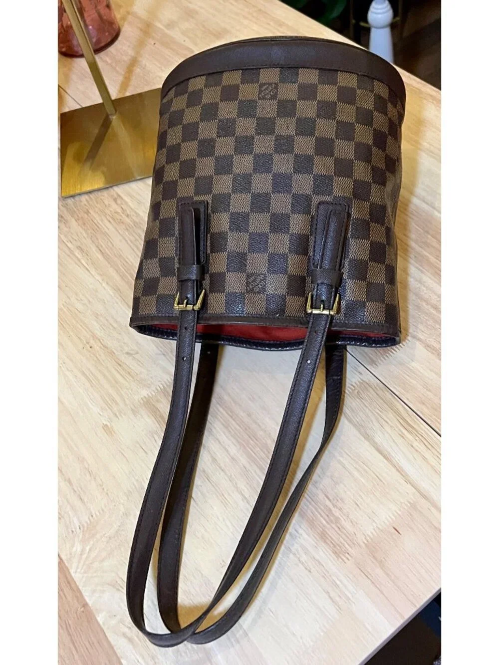 Louis Vuitton Damier Marais PM Bucket Bag